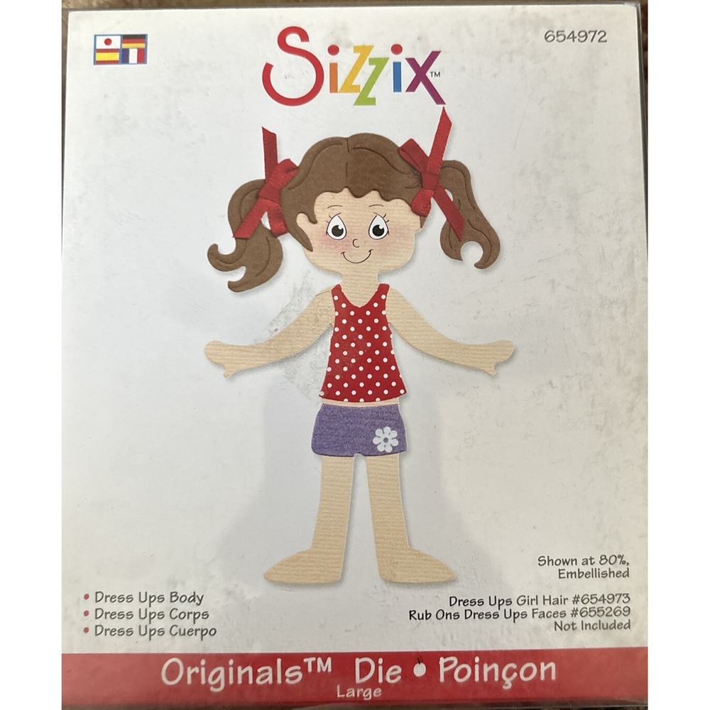 Sizzix Bigz Die Dress Ups Body #654972‎ Retired By Emily Humble